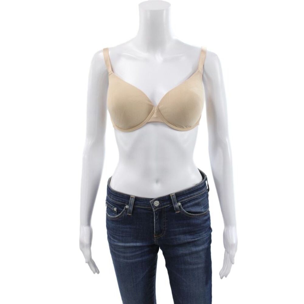 Hanro Womens Cotton Underwired Adjustable Bra Beige Size 38C